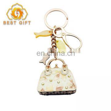 High Quality Beauty Bag Shaped Rihinestone Keychains