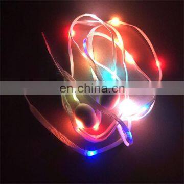 Fashion Wholesale Colorful Platube Elastic Led Shoelaces