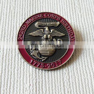 wholesale metal antique marine corps souvenir coin for 242nd birthday