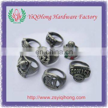 Customized pewter football metal ring