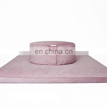 Custom yoga meditation cushion zafu buckwheat