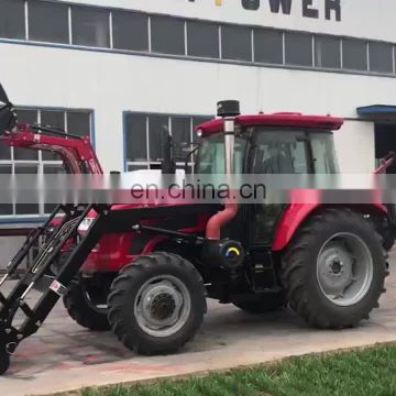 100hp AC farm tractor 1004 tractor with backhoe and loader