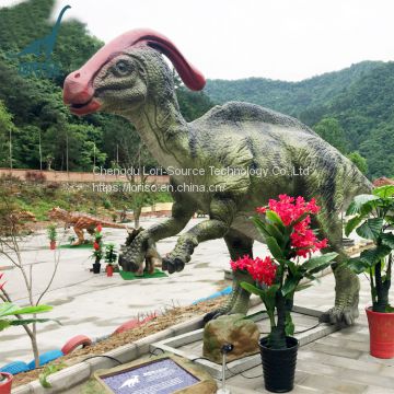 LORISO2058 Theme park realistic lifelike parasaurolophus dinosaur made in china