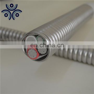 Factory sale high quality low price AL/AL-alloy armour 12/3 ac cable 4AWG 600V