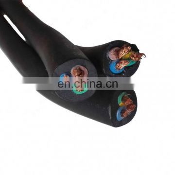 4.0mm Rubber 3 Core Flexible Flex Cable Black H07RN-F Heat and Oil Resistant