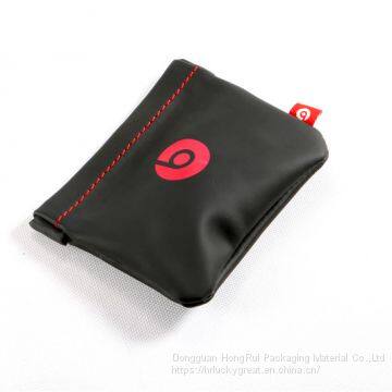 OEM Customized Design Earphone Bags for Headphone Earphone Made by Fabric Black Colour