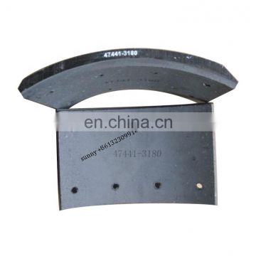 Truck trailer drum brake lining 47441-3180