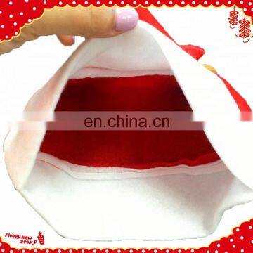 2018 New Products Non Woven Fabric Plush Christmas Santa Hats for Kids photo-6