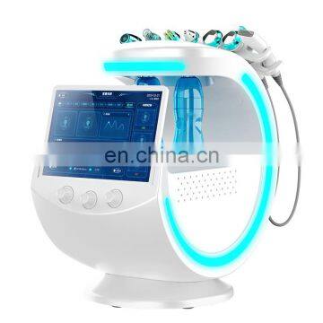 Newest cool Blue Magic Mirror Skin Analyzer RF Face Lifting Skin Scrubber Oxygen Sprayer Facial Deep cleaning Machine