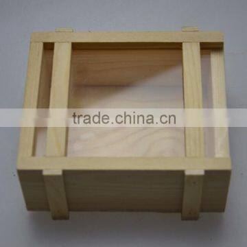 Custom logo and color sliding lid wooden box glass top,wood glass top boxes