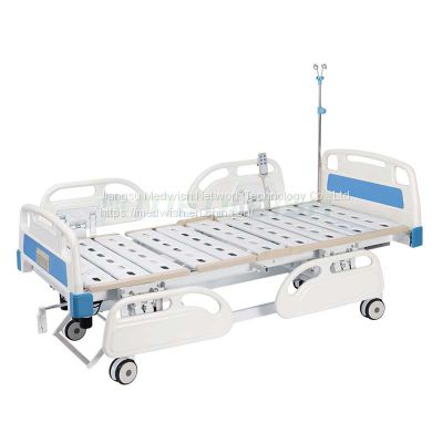 AG-BY104 Good quality wholesale 3 functions manual and electric luxury patient height adjustable medical hospital beds for sale