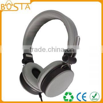 Top Quality Funny Stylish Popular Unique Design Cool Grey Leather Headphone photo-3