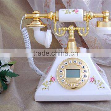 Corded old style decorative retro telephone