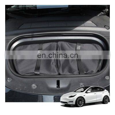 Cooler Organizer Bag Insulated Zipper Cooler Organizer With Mesh Pockets Frunk Luggage Bags For Tesla Model Y
