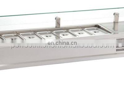 Counter Top Bain Marie Refrigerator / Stainless Steel Salad Counter photo-3