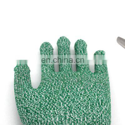 EN388 2016 CE Approved Cut Level 5 HPPE Glass Knit Cut Resistant Garden Safety Work Gloves