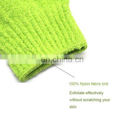HUAYI Nylon Five Fingers Mitt Massage Dead Skin Remover Body Exfoliator Gloves Body Scrubber Shower Exfoliating Bath Gloves photo-4