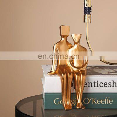 Nordic Light Luxury Creative Character Decoration Resin Crafts Home Decoration Furnishings