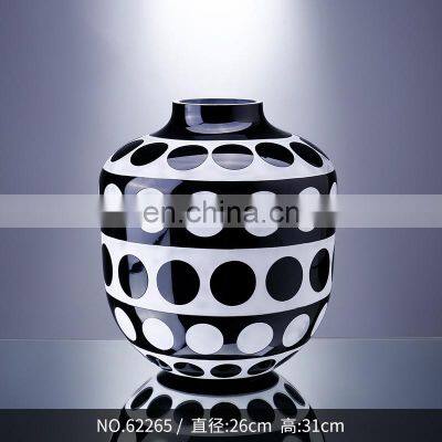China Custom Different Size Antique Porcelain Flowers Jar Rustic Ball Glass Vase photo-2