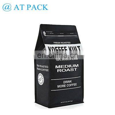 Factory Supply Side Heat Seal Packaging Reusable Resealable Plastic Coffee Bags With Valve