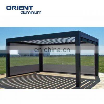 modern louver roof aluminium pergola design with motor