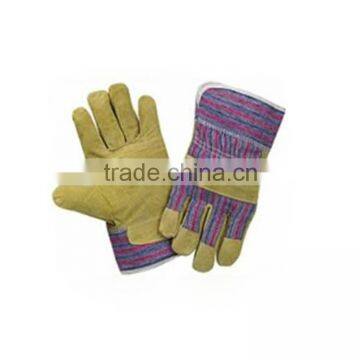 BC grade cow split leather patch palm industrial gloves working gloves