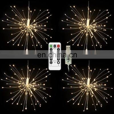 Wedding Decoration USB Power Hanging Starburst String Lighting With Remote Control Fairy Twinkle Lights