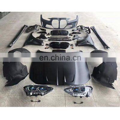 Car accessories include front/rear bumper assembly Grille side skirt tail pipe Hood for BMW G20/G28 upgrade to M3 style