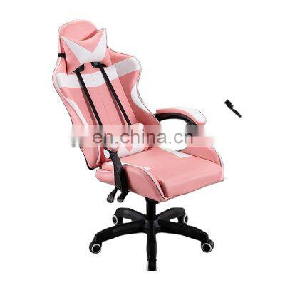 Factory black gamer chair pc gaming with footrest