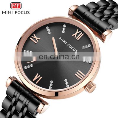 MINI FOCUS MF0335L Latest Women Quartz Original Oopular Stainless Steel Metal Band Watches