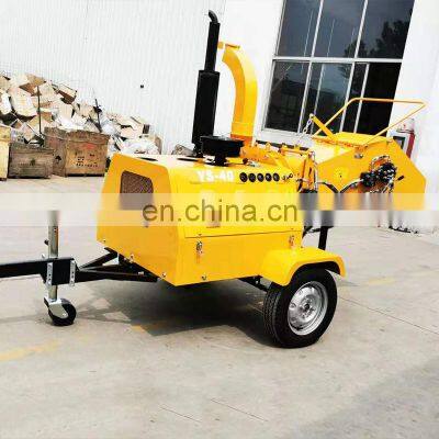 High Efficiency Forestry Wood Log Timer Branches Use Self Powered 40 HP Hydraulic Portable Wood Chipper/Wood Shredder/Crusher photo-4