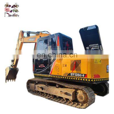 China and Japan made Sany S135 midi crawler excavator