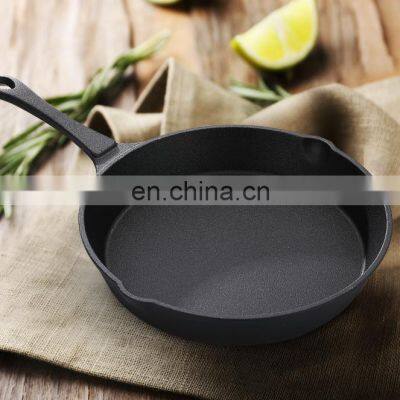 26cm cast iron Griddle Pan Cooker Steak Frying Pan With Oil Mouth