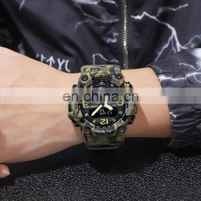 Reloj Skmei 1965 New Men Watch Dual Time Analog Digital Display Waterproof Army Sports Watch Quartz Men Wrist
