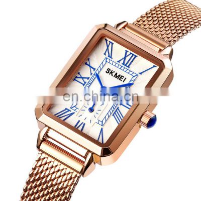 New Arrival Skmei 1764 Leather Stainless Steel Strap Simple Quartz Watch for Women Wholesale Price