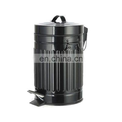 Round Trash Bin  Entry-level Powder Coating Pedal Bin With Handle