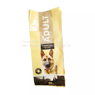 25kg 50kg pp plastic woven sack bag with color printing lamination for animal feed corn flour wheat grain sugar poultry dry food