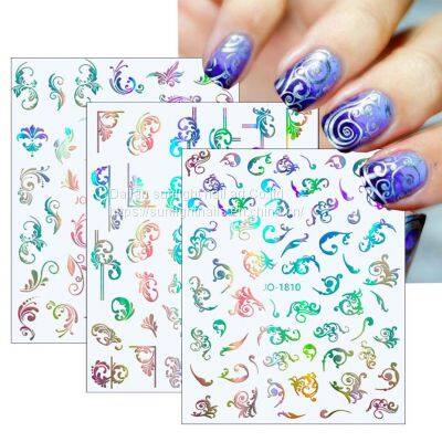 hot selling Christmas nail stickers Santa Claus cartoon elk snowflake Christmas style nail stickers