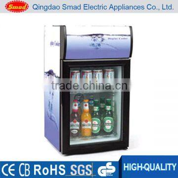 mini cooling showcase, counter top beverage cooler