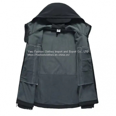 High Quality Outdoor Jacket Thicken Casual Men Coat Casual Jacket Softshell Coat for Men photo-4