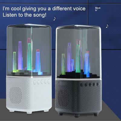 2023 Latest 8 Modes Colorful RGB LED Light Wireless TWS Speaker Couplet Portable Outdoor Bluetooth 15 Meter Hands-free Speaker photo-3