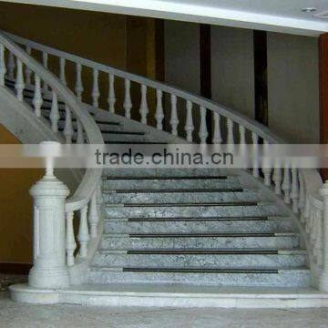 Popular Beautiful Pure White Artificial Stone Hall Stair photo-3