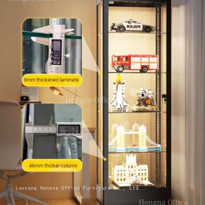 Hengna Factory Direct Glass Display Case | Commercial Steel Frame | LED Lighting, Locking Design for Retail Stores – DC-1800LS-02 photo-3