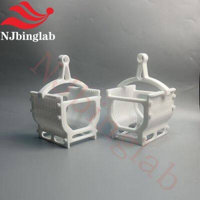 5-Inch PTFE Wafer Holders/Cassette for Wet Processing, up to 15PCS, Semiconductor Manufacturing