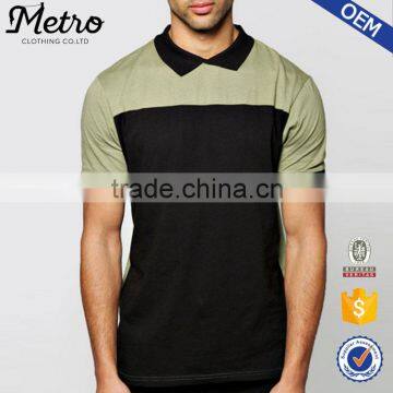 Bulk Wholesale Mens Slim Fit Colour Block Polo Shirts