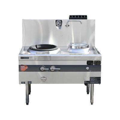 Industrial One Wok One Warmer System 250W Fan Power & Φ48mm Gas Inlet for Restaurant Kitchens