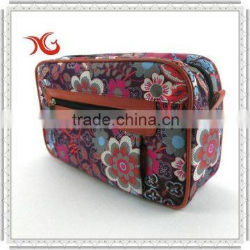 Flower designer polyester makeup bag