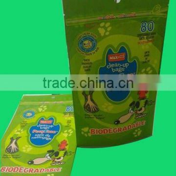 laminated plastic package pouch bag with print and top hole