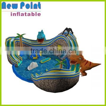 New Point 0.6 mm -0.9 mm PVC dinosaur Inflatable Water Park