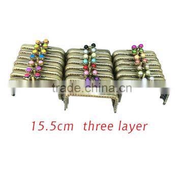 15.5CM Three Layer Metal Coin Purse Frame Stock